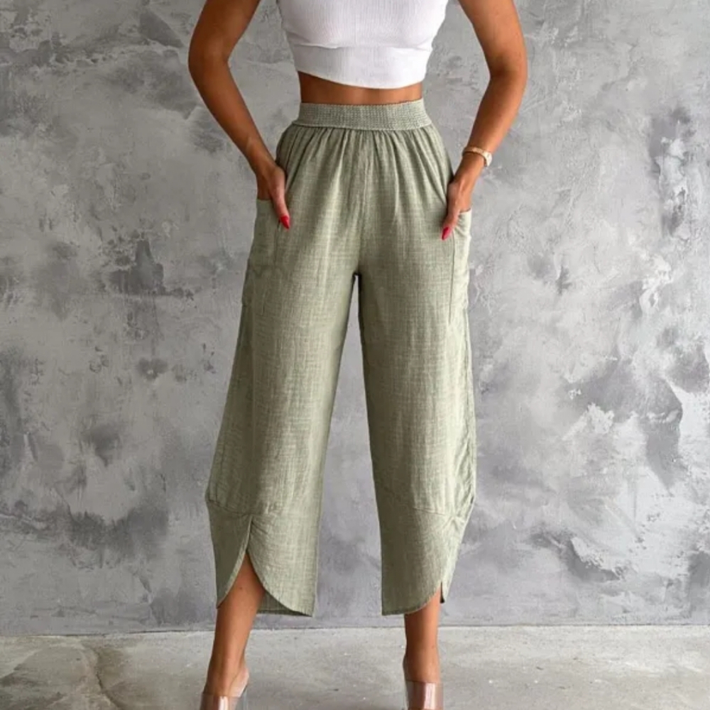 Sage linen pants